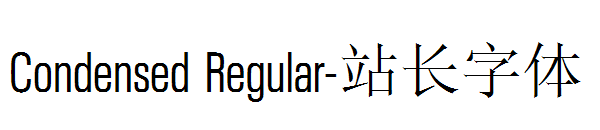 Condensed Regular字体转换